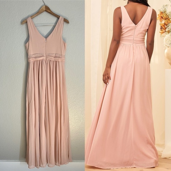 NWT Thoughts of Hue Blush Surplice Maxi Dress - Picture 2 of 6